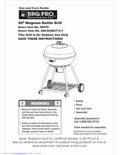 BBQ BBQ-PRO Use And Care Manual