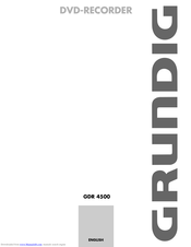 Grundig GDR 4500 User Manual