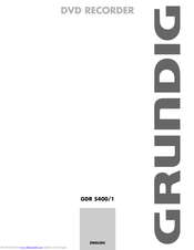 Grundig GDR 5400/1 User Manual