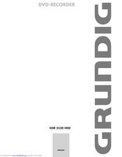 Grundig GDR 5530 HDD User Manual