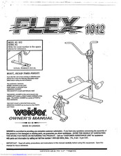 Weider 1012 Flex Home Gym Manual