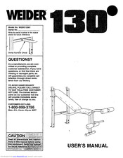 Weider WEBE13061 Manual