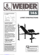 Weider WECCBE04500 Livret D'instructions Manual