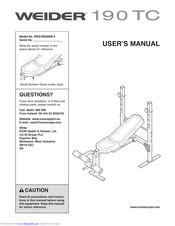 Weider WEEVBE8909.0 Manual