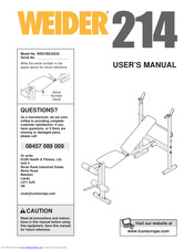 Weider 214 User Manual