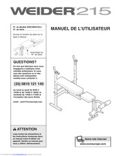 Weider WEEVBE0726.0 Manuel De L'utilisateur