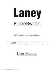 Laney BABELSWITCH User Manual