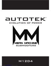 Autotek M12D4 Quick Manual