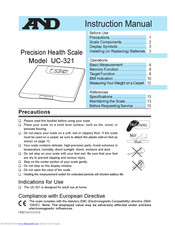 A&D UC-321 Instruction Manual