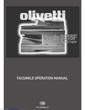 Olivetti Copia 9915F Facsimile Operation Manual