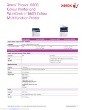 Xerox WorkCentre 6605DN Specification
