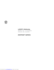 Westinghouse DWM40F Series User Manual