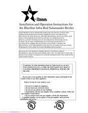 Bluestar Infra-Red Salamander PRZSAL60WM Installation & Operating Instructions Manual