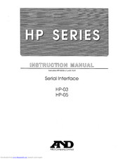 A&D HP-05 Instruction Manual