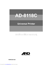 A&D AD-8118C Instruction Manual