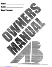AB International SUB 3600 Owner's Manual