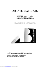 Ab international 9420A Manuals | ManualsLib