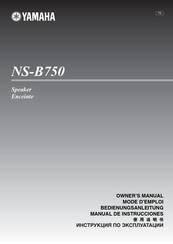 Yamaha NS-B750BR - Bass-Reflex Bookshelf Speaker Owner's Manual