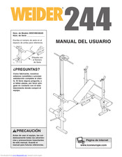 Weider 244 Manual Del Usuario