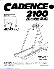 Weslo 2100 Owner's Manual