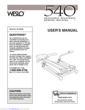 Weslo 540 Rower User Manual