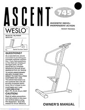 Weslo Ascent 745 Manual