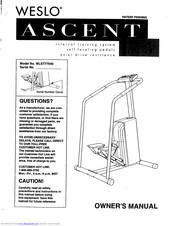 Weslo Ascent 775 Manual