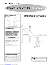 Weslo Bench 200 Manuale D'istruzioni