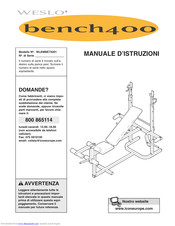Weslo Bench 400 Manuale D'istruzioni