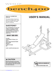 Weslo BENCH400 User Manual