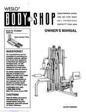Weslo WL808030 Manual
