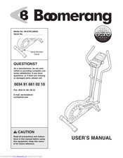Weslo Boomerang 850 Elliptical Manual