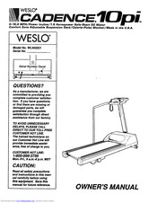 Weslo WL402021 Manual