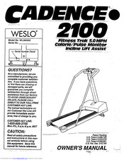 Weslo WL360505 Manual