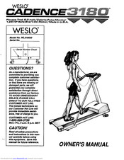 Weslo Cadence 3180 Manual