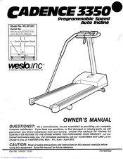 Weslo WL361503 Manual