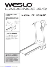 Weslo Cadence 4.9 Ery Treadmill Manual Del Usuario