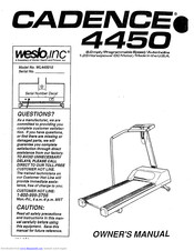 Weslo WL445010 Manual