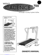 Weslo Cadence 700 Manual