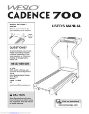 Weslo Cadence 700 Treadmill User Manual