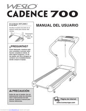 Weslo Cadence 700 Treadmill Manual Del Usuario