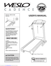 Weslo Cadence 75 Treadmill User Manual