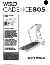 Weslo Cadence 805 Manual