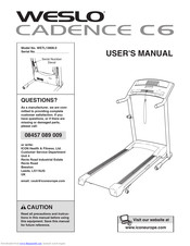 Weslo Cadence C6 Treadmill User Manual