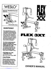 Weslo Cadence Flex 3xt Treadmill Manual