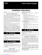 Carrier EHK2-05B Installation Instructions