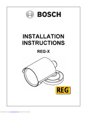 Bosch MAN-REG-X-08 Installation Instructions Manual