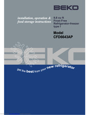 Beko CFD6643AP Installation & Operating Instructions Manual