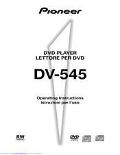 Pioneer DV-545 Operating Instructions Manual