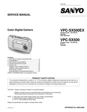 Sanyo VPC-SX500 Service Manual